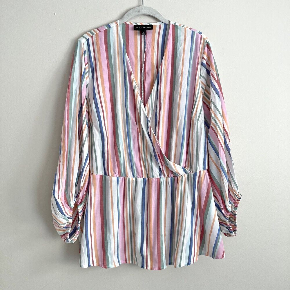 Lane Bryant Multicolor Striped Blouse